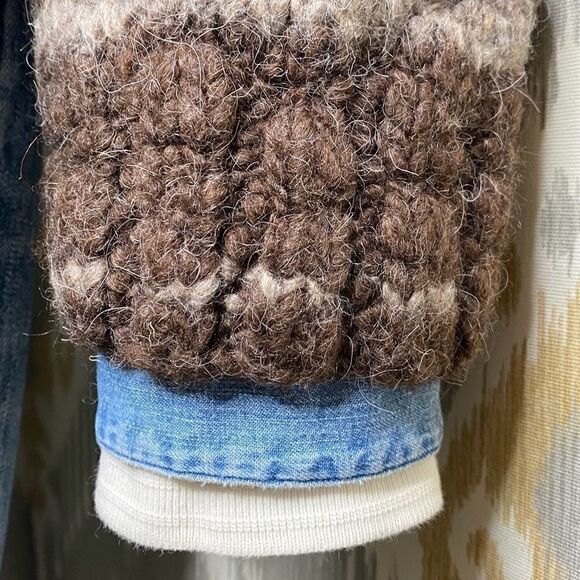 Polo Ralph Lauren Vtg Handknit Cowichan Inspired Buffalo Zip Cardigan Sweater - Picture 9 of 16